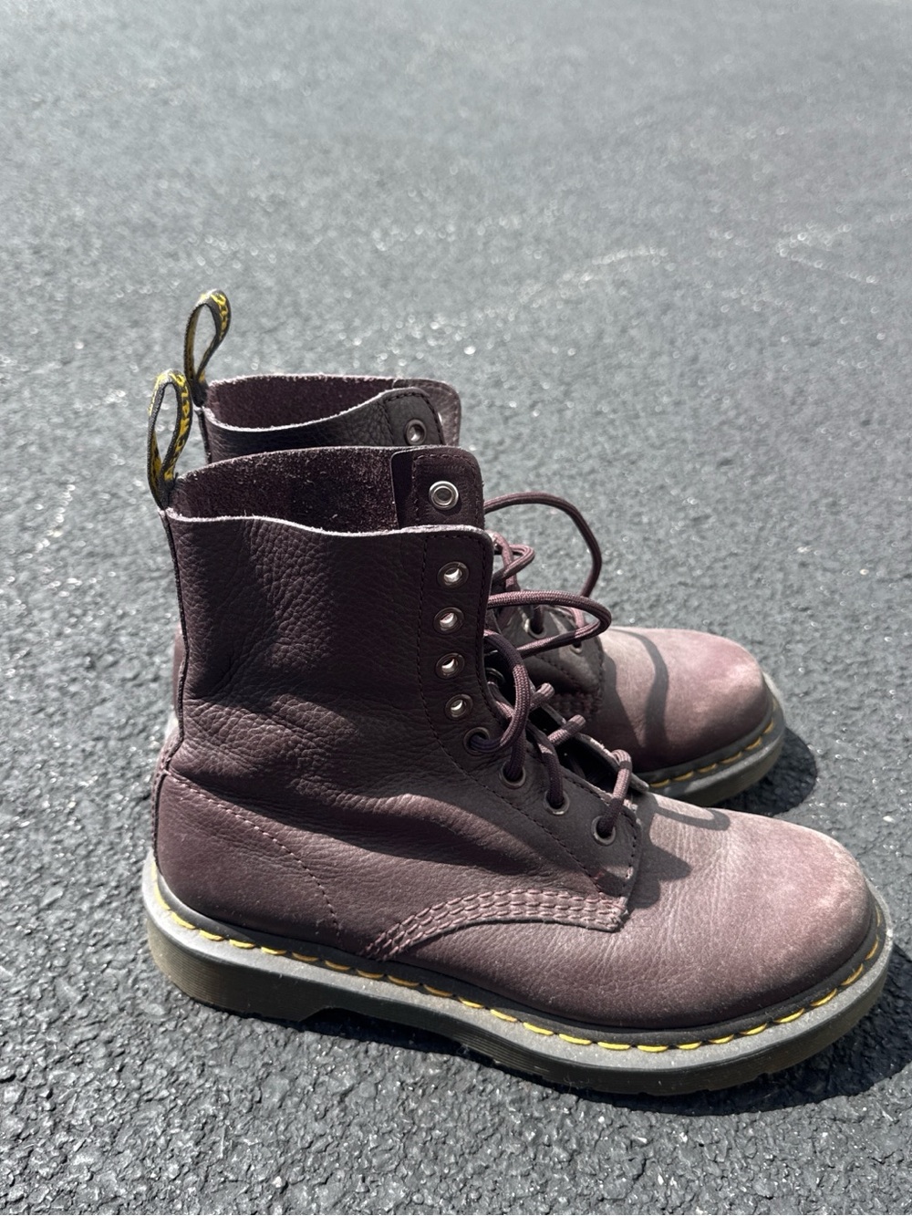 Dr martens dark purple boots